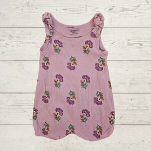Carter's Purple Floral Baby Romper- Size 6m